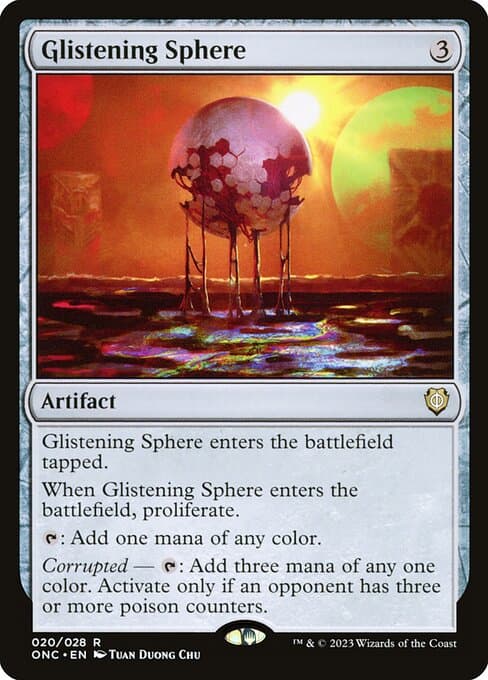 Glistening Sphere 2023 Magic: The Gathering Phyrexia: All Will Be One Commander Extended Art