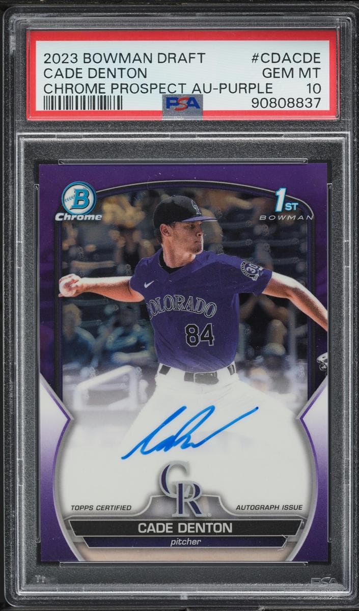 Cade Denton 2023 bowman Bowman Draft