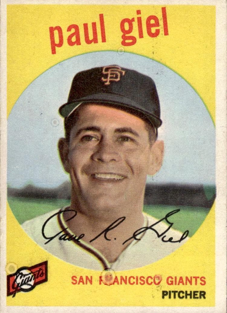 Paul Giel 1959 topps Topps
