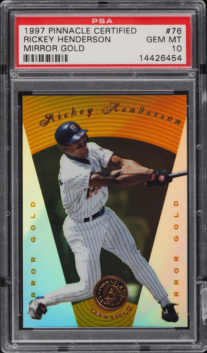 Rickey Henderson 1997 panini Pinnacle Totally Certified