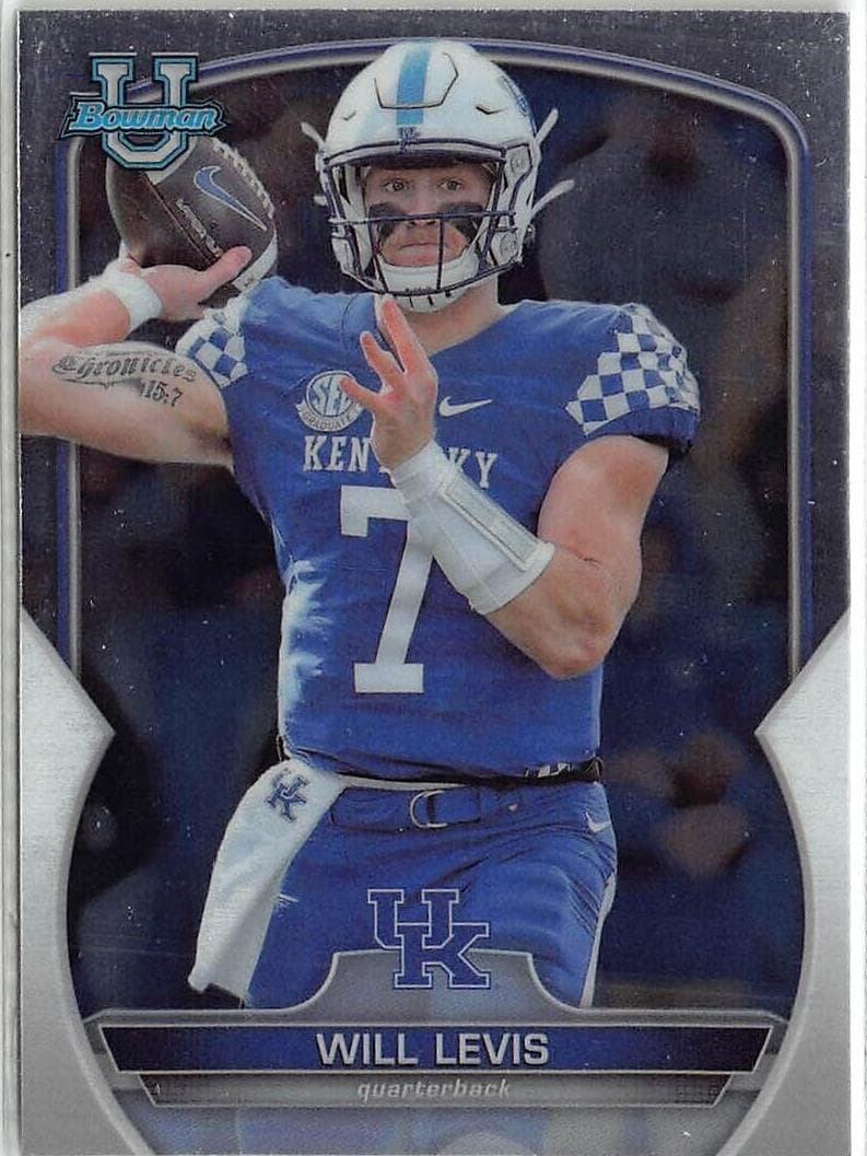 Will Levis 2022 Bowman Bowman University Chrome b example 1