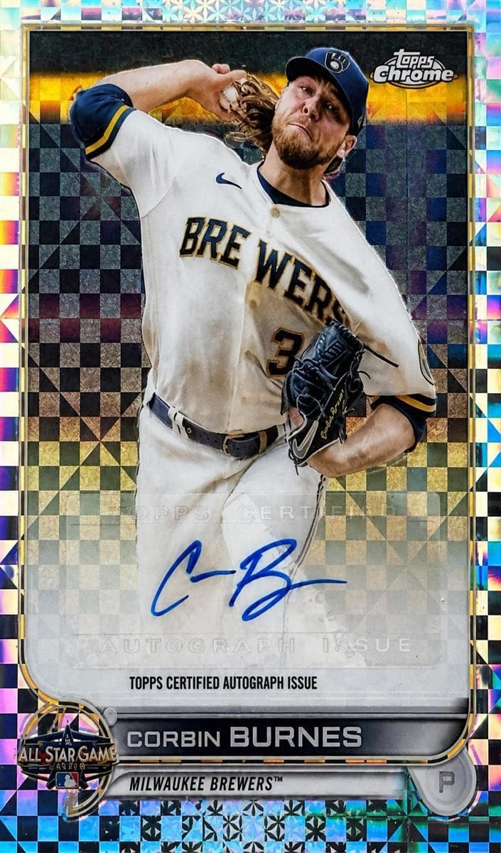 Corbin Burnes 2022 topps Topps Chrome Update