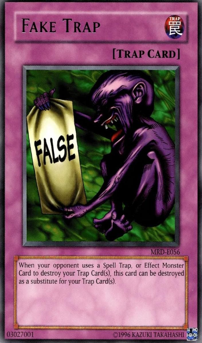Fake Trap 2002 Yu-Gi-Oh! Metal Raiders