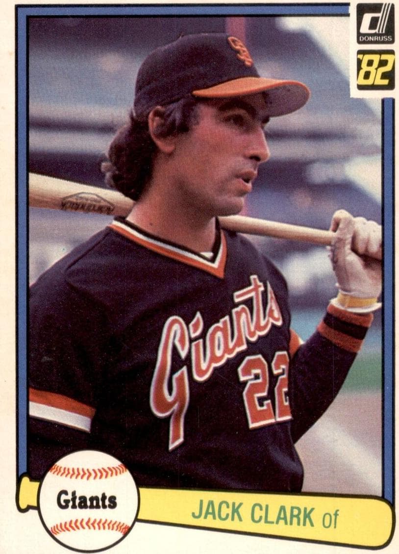 Jack Clark 1982 panini Donruss