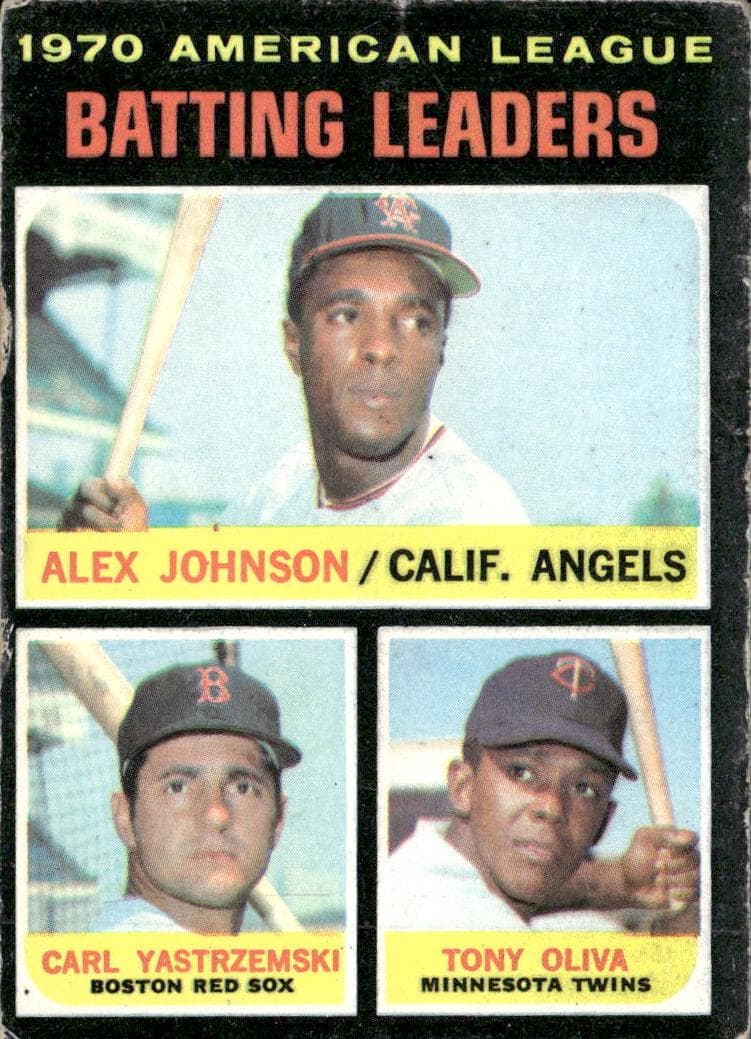 1970 American League Batting Leaders (Alex Johnson / Carl Yastrzemski / Tony Oliva) #61