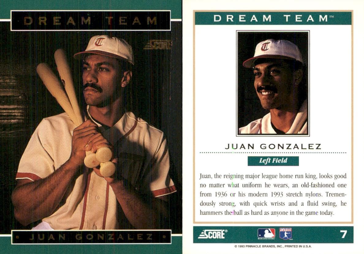Juan Gonzalez 1994 panini Score