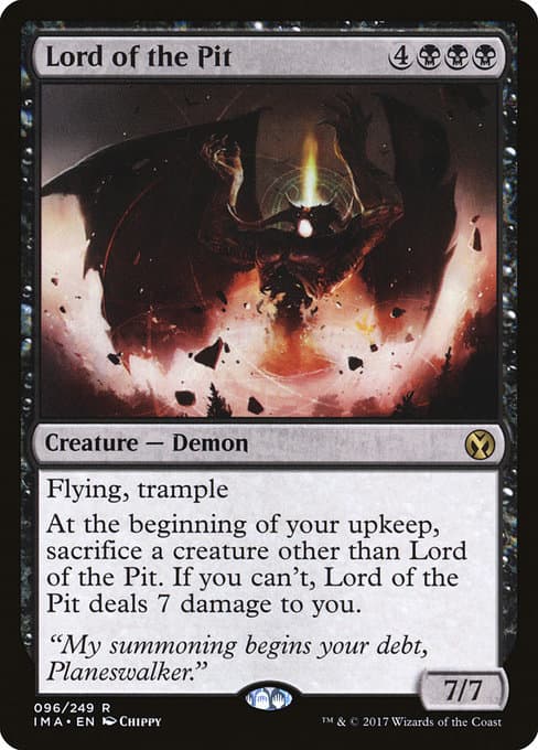 Lord of the Pit 1994 Magic: The Gathering Revised