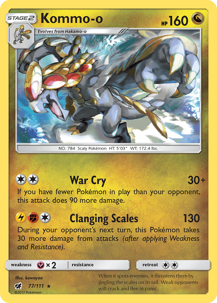Kommo-O 2017 Pokemon Crimson Invasion Cracked Ice