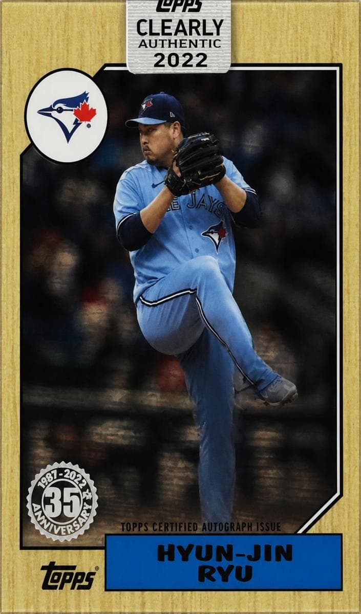 Hyun-Jin Ryu 2022 topps Topps Clearly Authentic