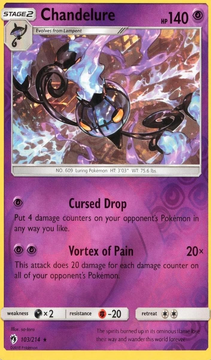 Chandelure trading card