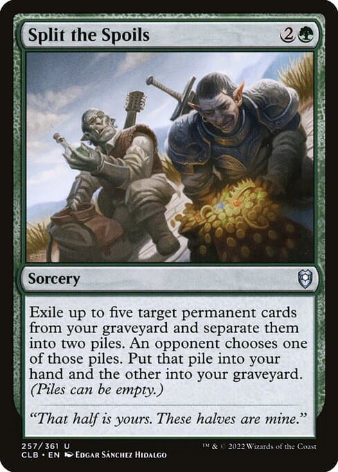 Split the Spoils 2022 Magic: The Gathering Commander Legends: Battle for Baldur's Gate