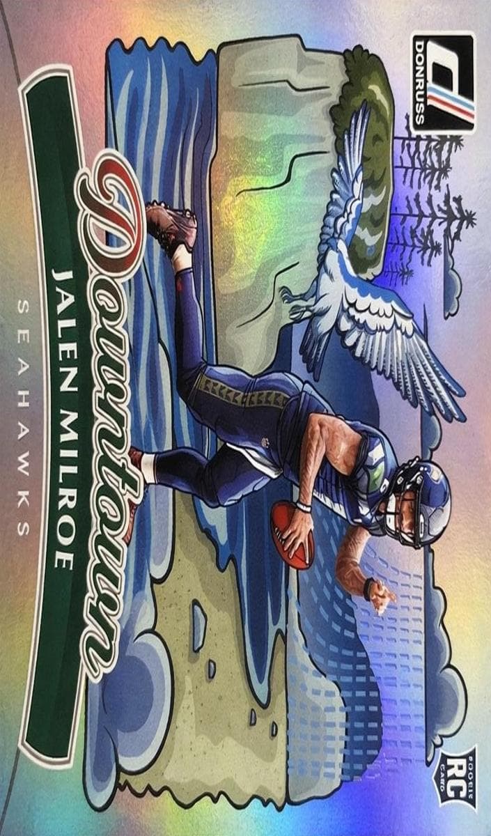 Jalen Milroe 2025 panini Donruss Downtown Horizontal example 1