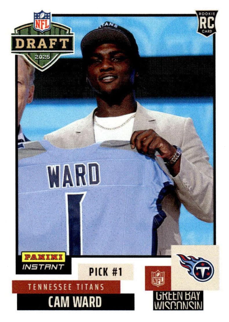 Cam Ward 2025 panini Instant Nfl Draft Night
