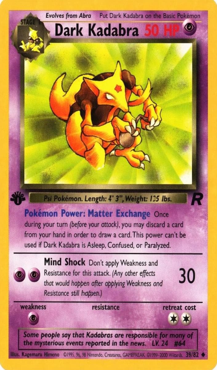 Dark Kadabra trading card