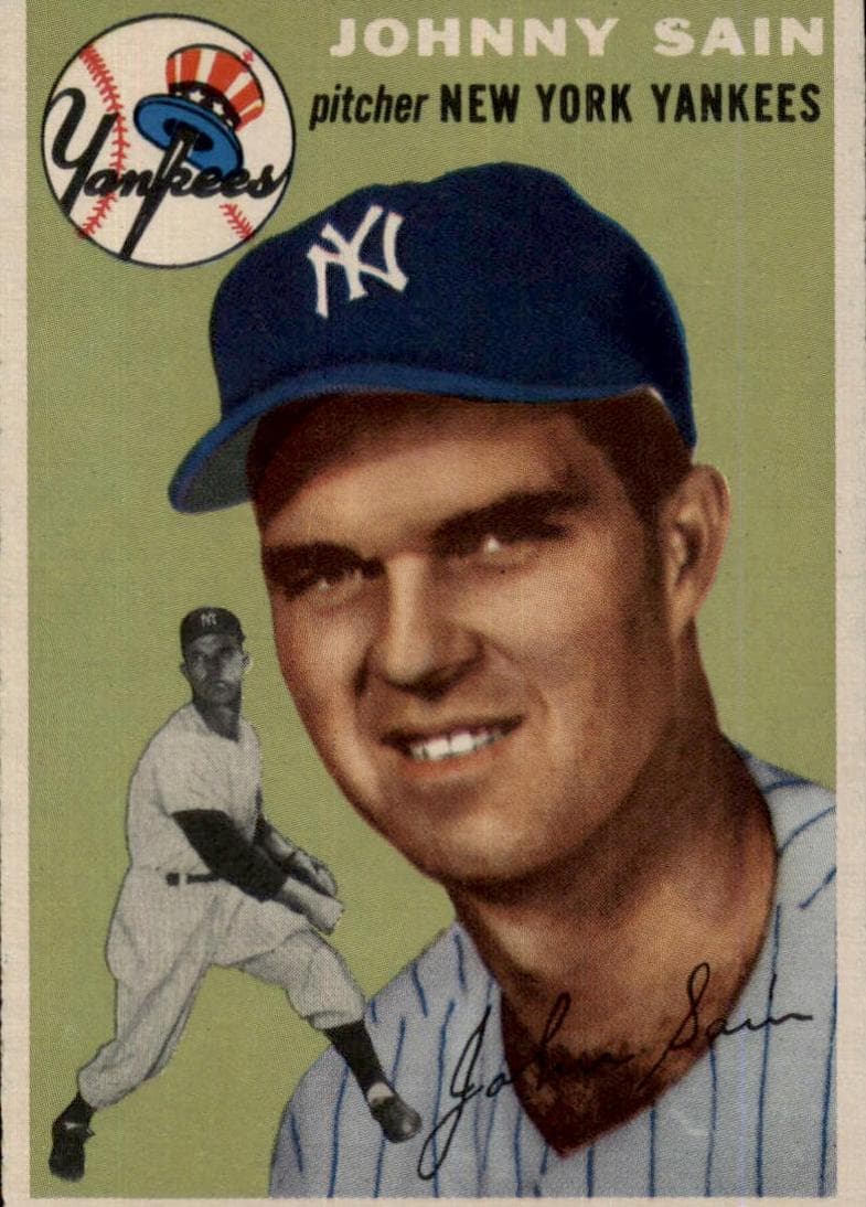 Johnny Sain 1954 topps Topps