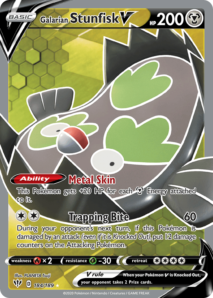 Galarian Stunfisk V 2020 Pokemon