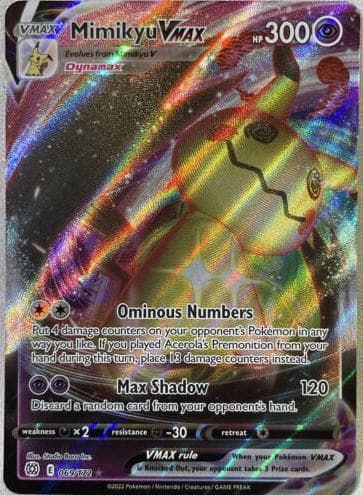 Mimikyu VMAX trading card