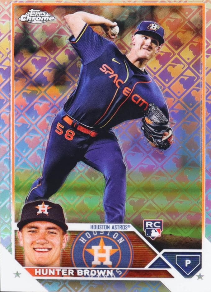Hunter Brown 2023 topps Topps Chrome Logofractor Edition