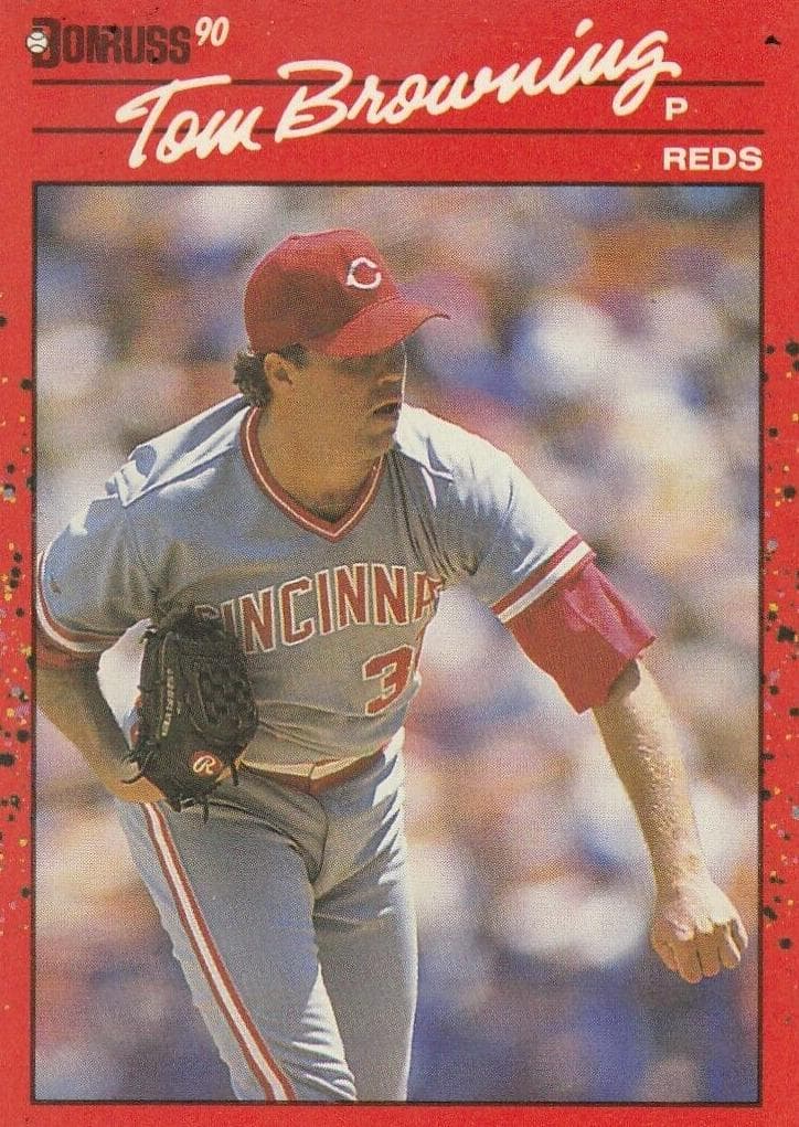 Tom Browning 1990 panini Donruss