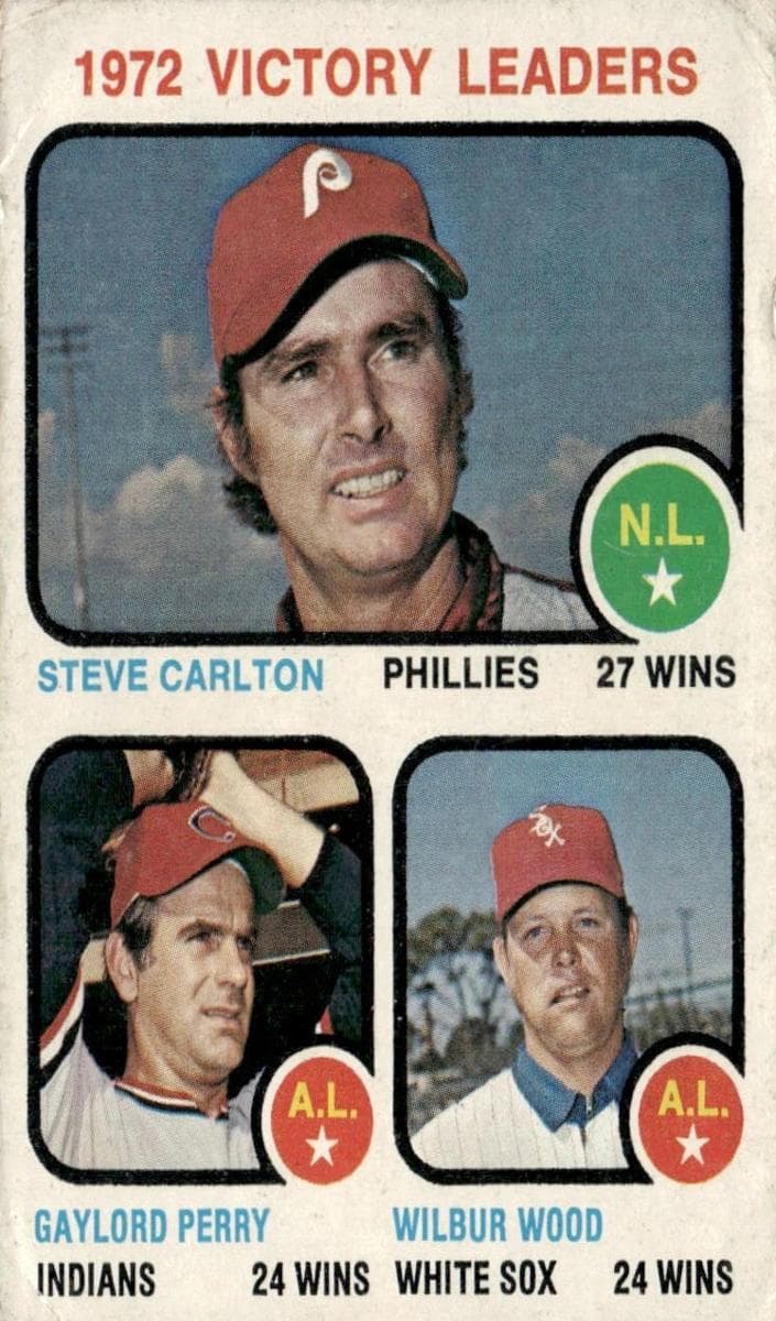 1972 Victory Leaders (Steve Carlton / Gaylord Perry / Wilbur Wood) #66