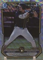 Andrew Fischer 2026 bowman Bowman Chrome Prospects - Aqua Geometric Refractor (1st)