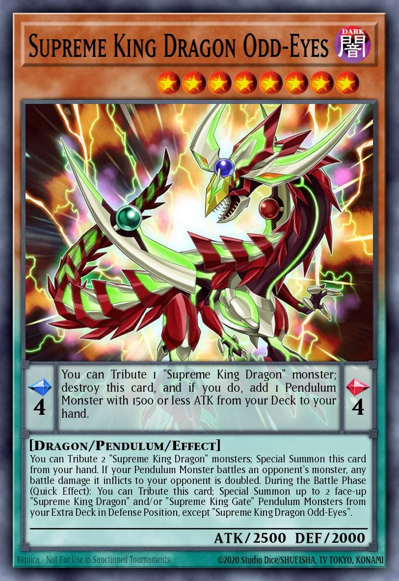 Supreme King Dragon Odd-Eyes 2017 Yu-Gi-Oh! Code of the Duelist