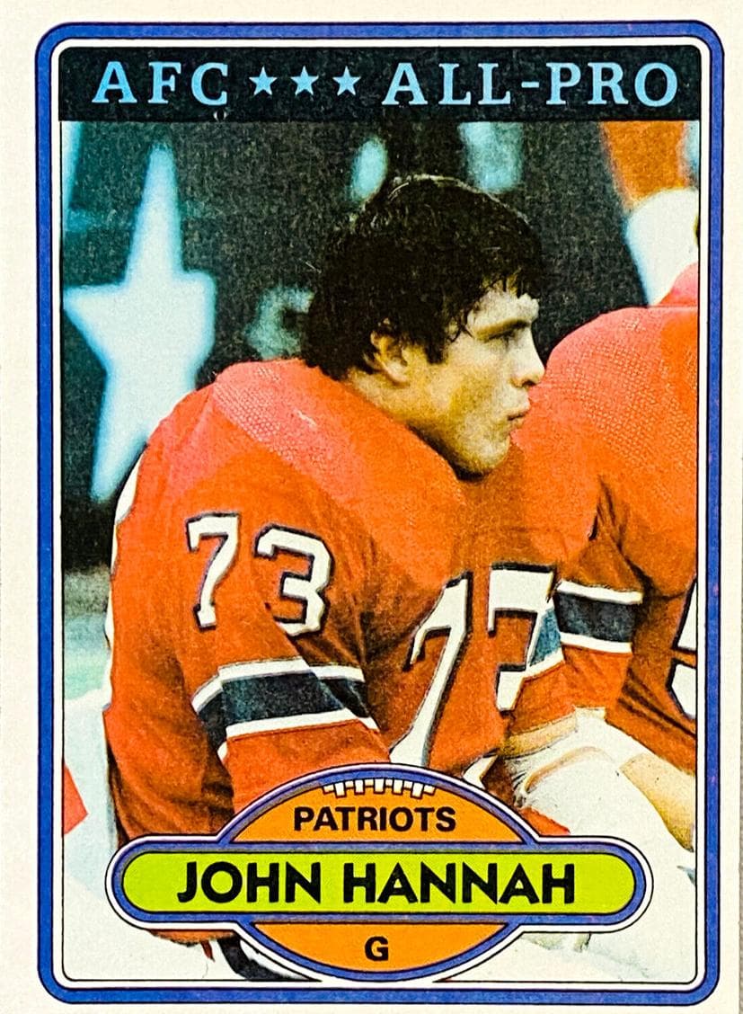 John Hannah 1980 topps Topps