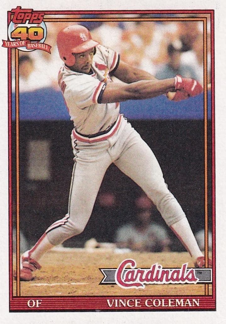Vince Coleman 1991 topps Topps