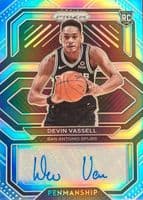 Devin Vassell 2020 panini Prizm Rookie Penmanship - Silver