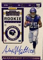 Alexander Mattison trading card