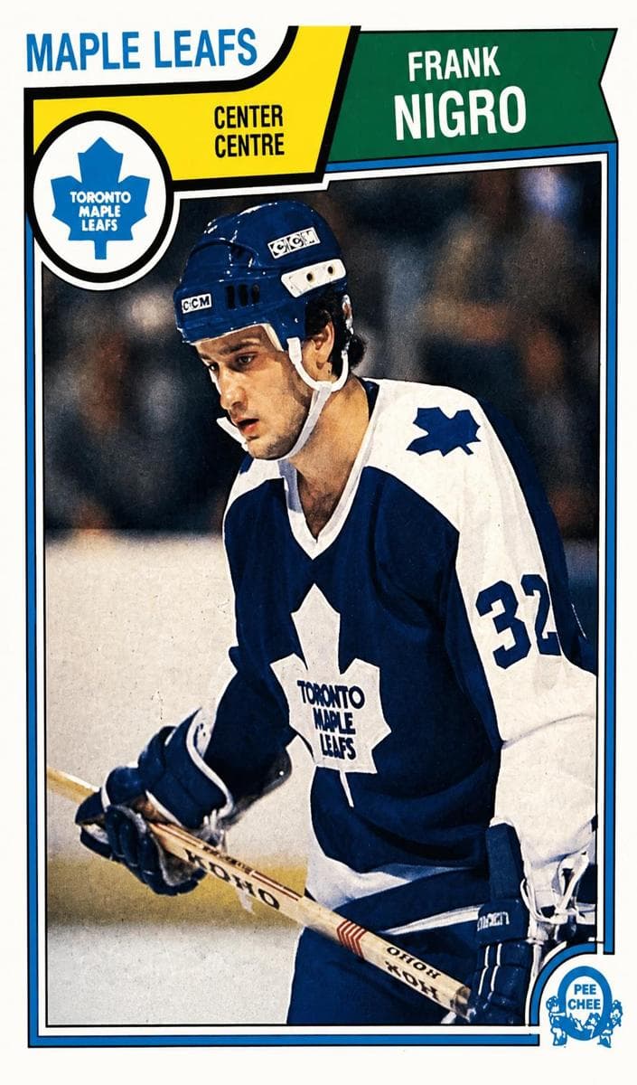 Frank Nigro trading card