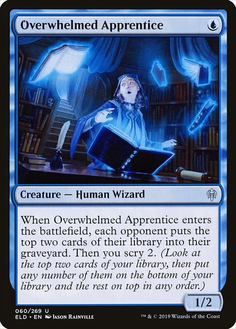 Overwhelmed Apprentice 2019 Magic: The Gathering Throne of Eldraine