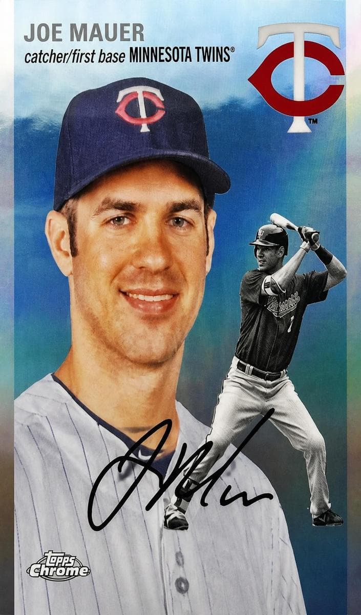 Joe Mauer 2023 topps Topps Chrome Platinum Anniversary
