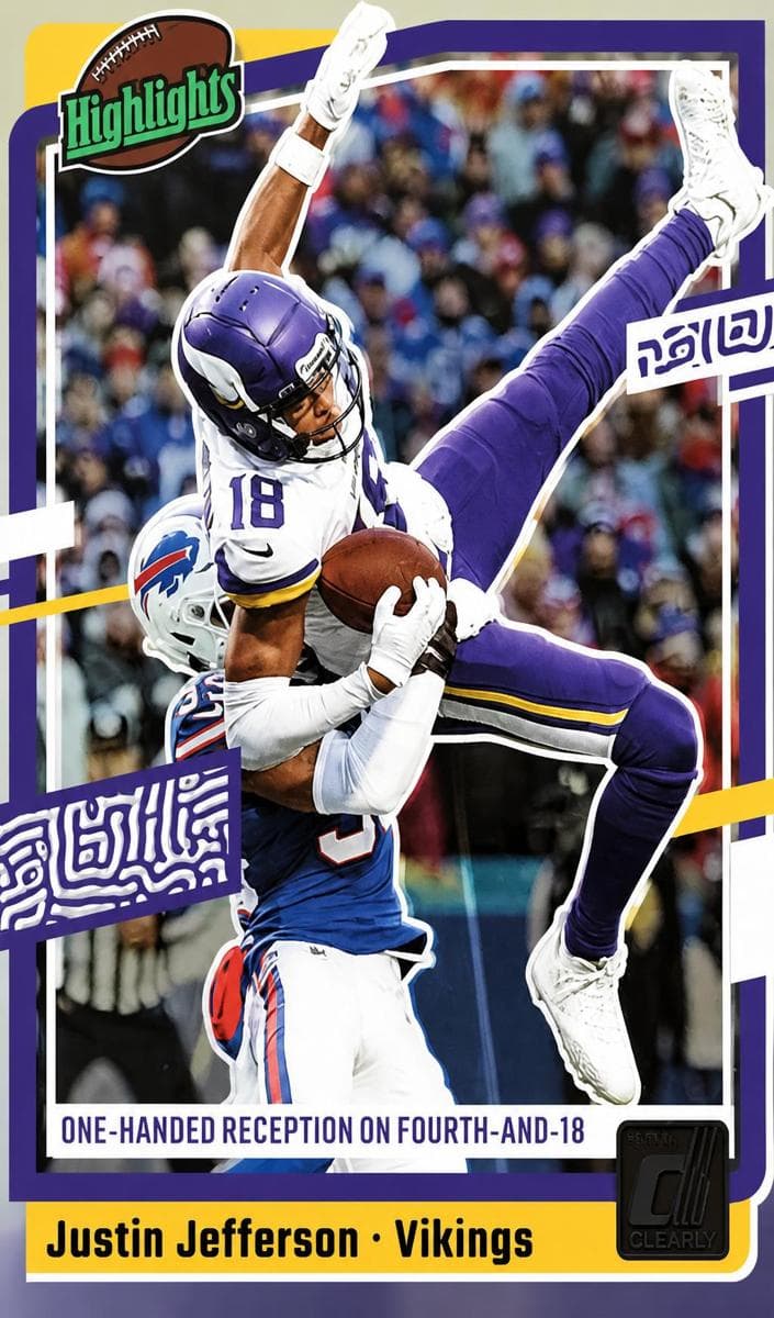 Justin Jefferson 2023 panini Clearly Donruss