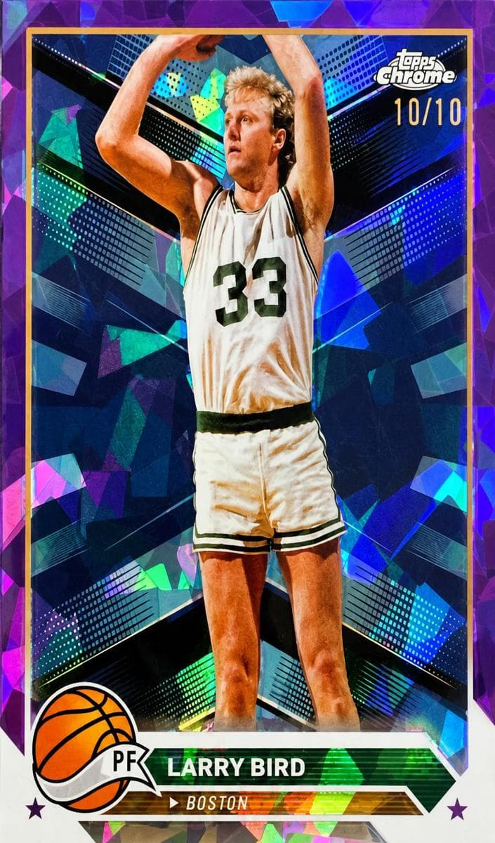 Larry Bird 2023 topps Topps Chrome Sapphire Edition