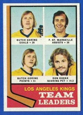 Los Angeles Kings Team Leaders (Butch Goring / Frank St. Marseille / Don Kozak) #98