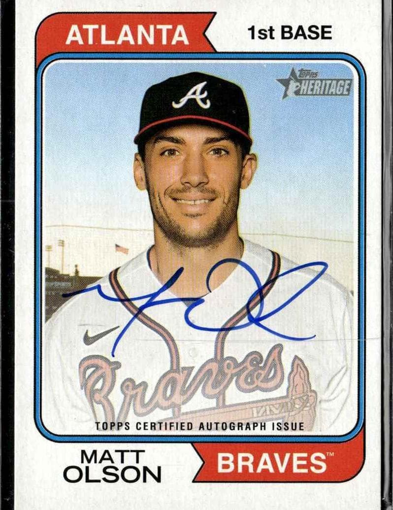 Matt Olson 2023 topps Topps Heritage