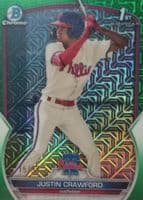 Justin Crawford 2023 bowman Bowman Chrome Prospects (1st) example 1