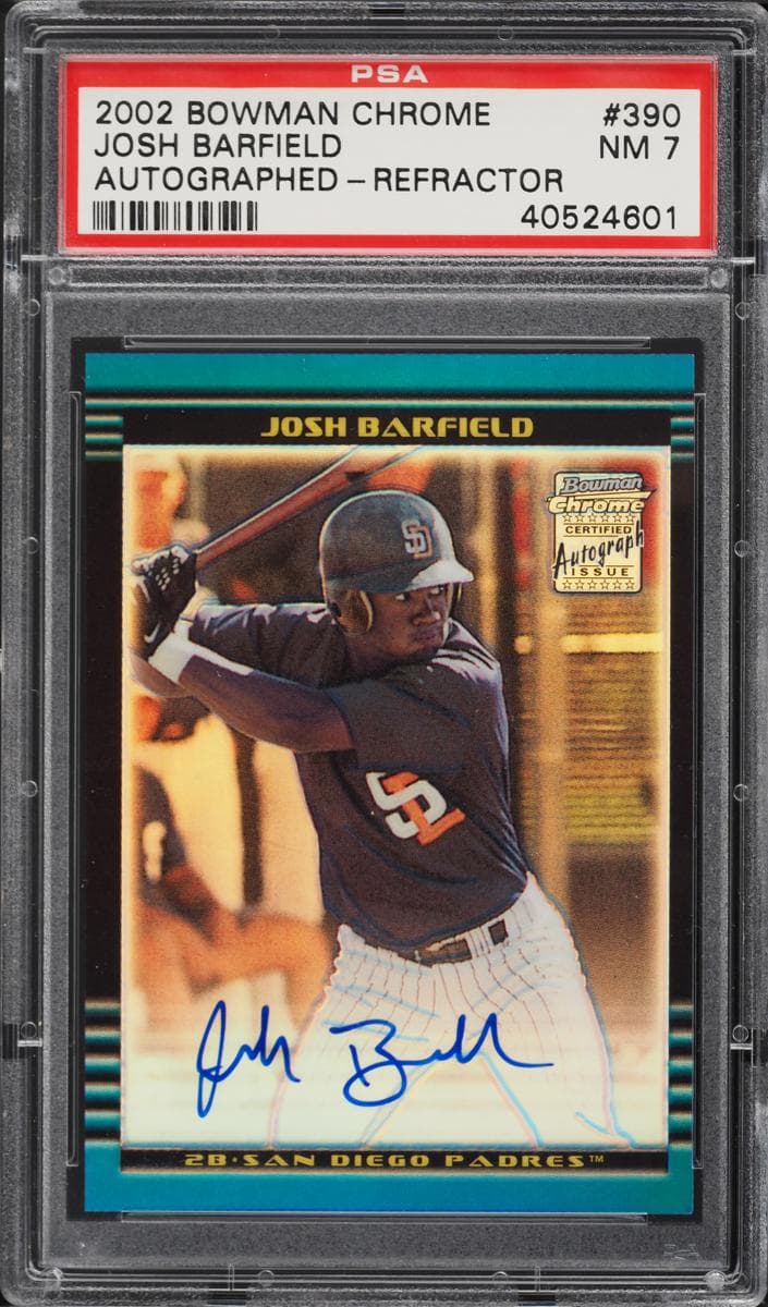 Josh Barfield 2002 bowman Bowman Chrome