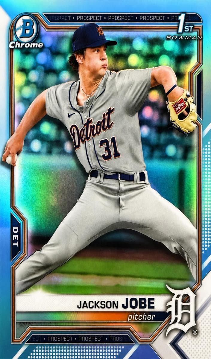 Jackson Jobe 2021 bowman Bowman Draft Sapphire Edition