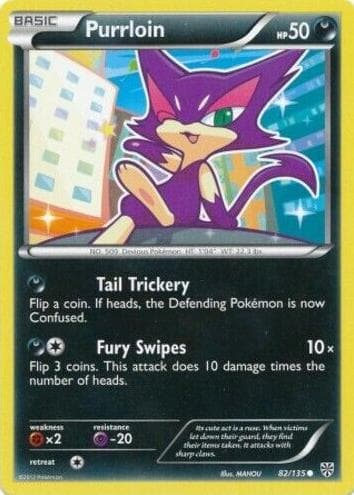 Purrloin trading card