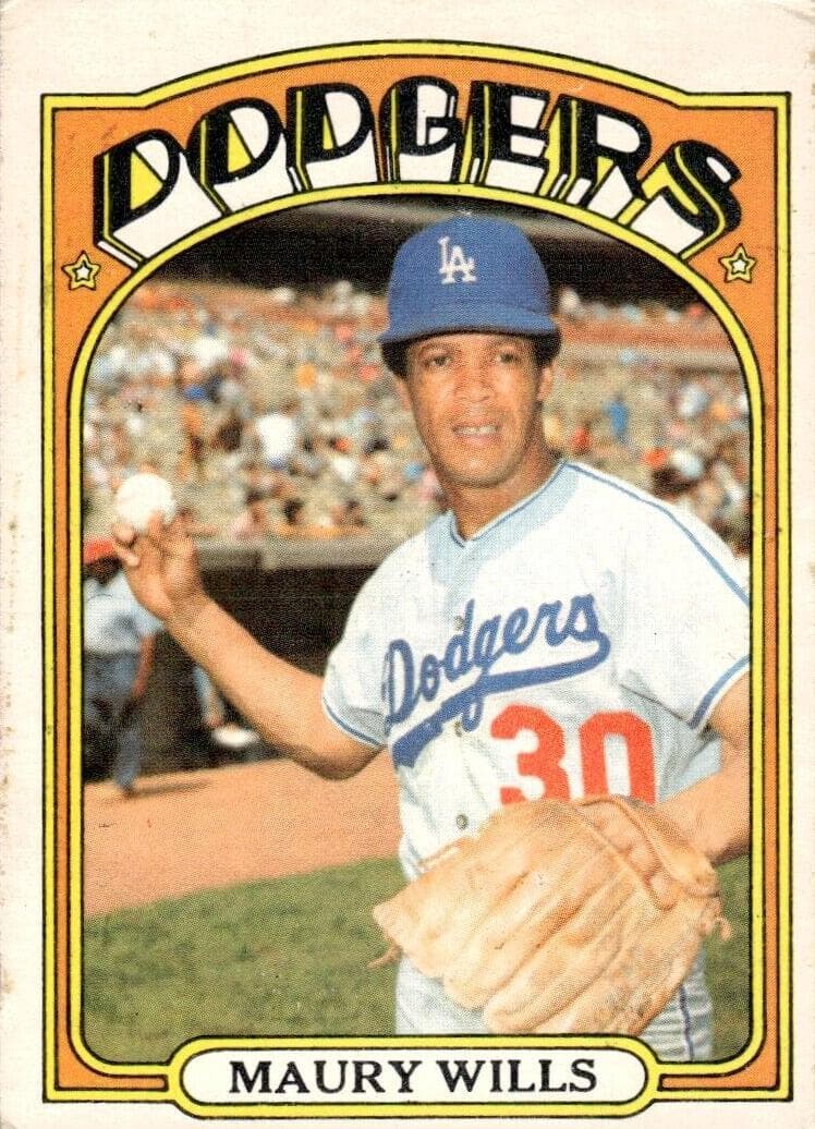 Maury Wills 1972 topps O-Pee-Chee