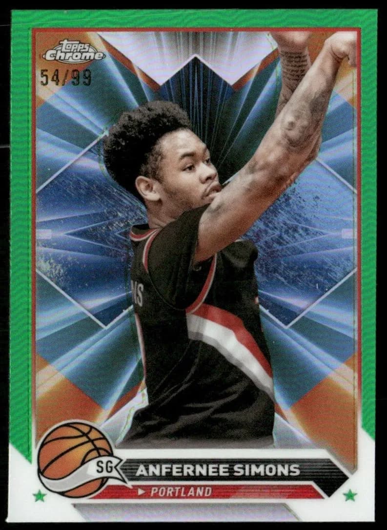 Anfernee Simons 2023 topps Topps Chrome Sapphire Edition