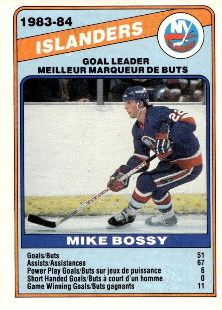 Mike Bossy 1984 topps O-Pee-Chee