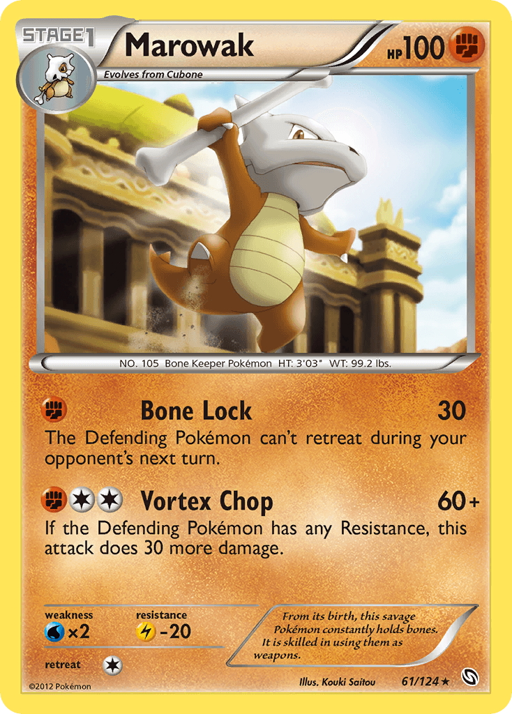 Marowak 2012 Pokemon Dragons Exalted Reverse Holo