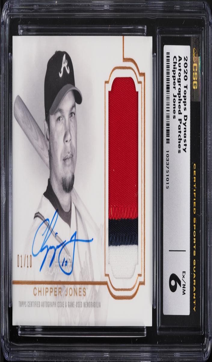 Chipper Jones 2020 topps Topps Dynasty