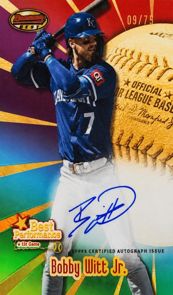 Bobby Witt Jr. 2025 bowman Bowman Best