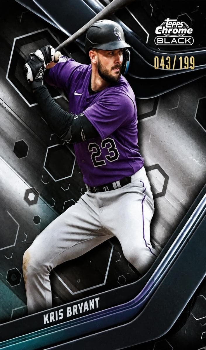 Kris Bryant 2023 topps Topps Chrome Black