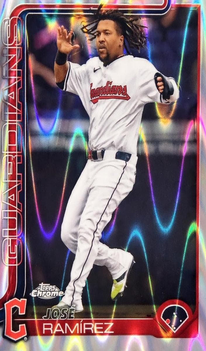 José Ramírez 2025 topps Topps Chrome Logofractor Edition