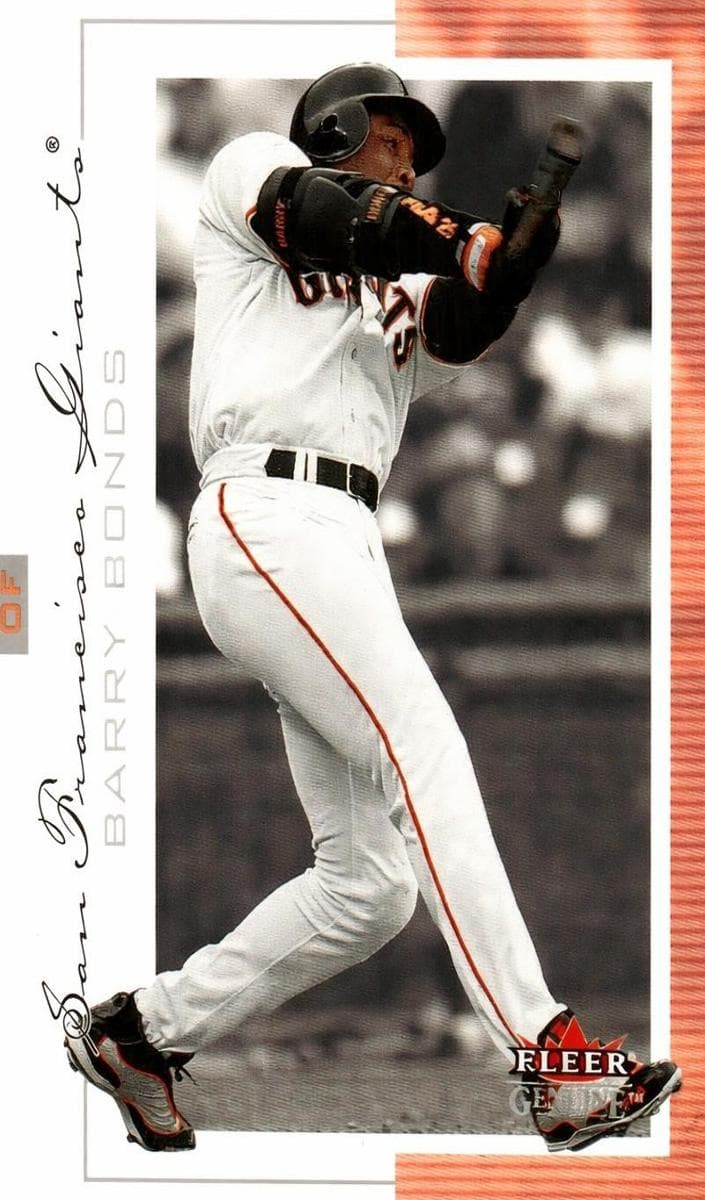 Barry Bonds 2001 fleer Fleer Genuine